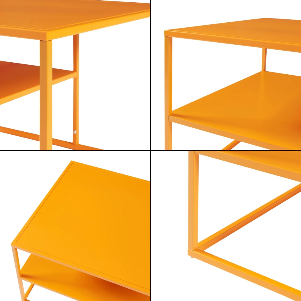 Tavolino/consolle/tavolino rettangolare per soggiorno 45 x 90 x 60 cm arancione 03_0010859
