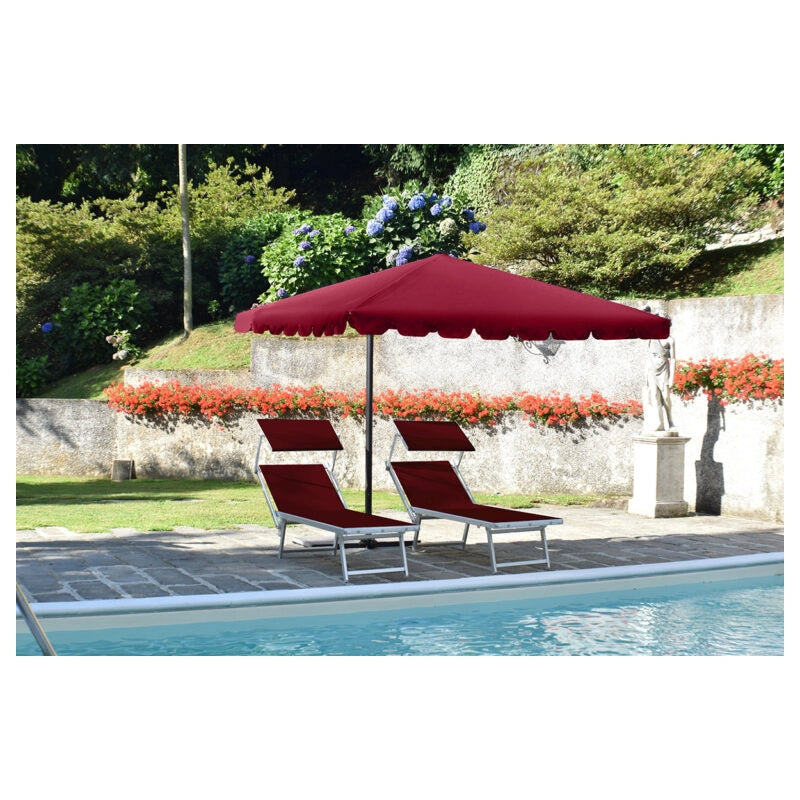 Ombrellone palo laterale Allegro Made in Italy - 250 x 250 cm - Bordeaux