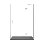 Porta doccia nicchia battente trasparente 8mm h195cm regina, misura 90