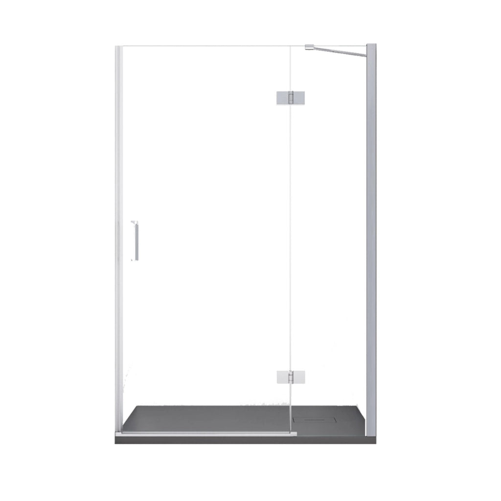 Porta doccia nicchia battente trasparente 8mm h195cm regina, misura 90