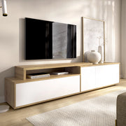 Benton, Mobile Porta tv Modulabile, 40x185x47h cm Bianco