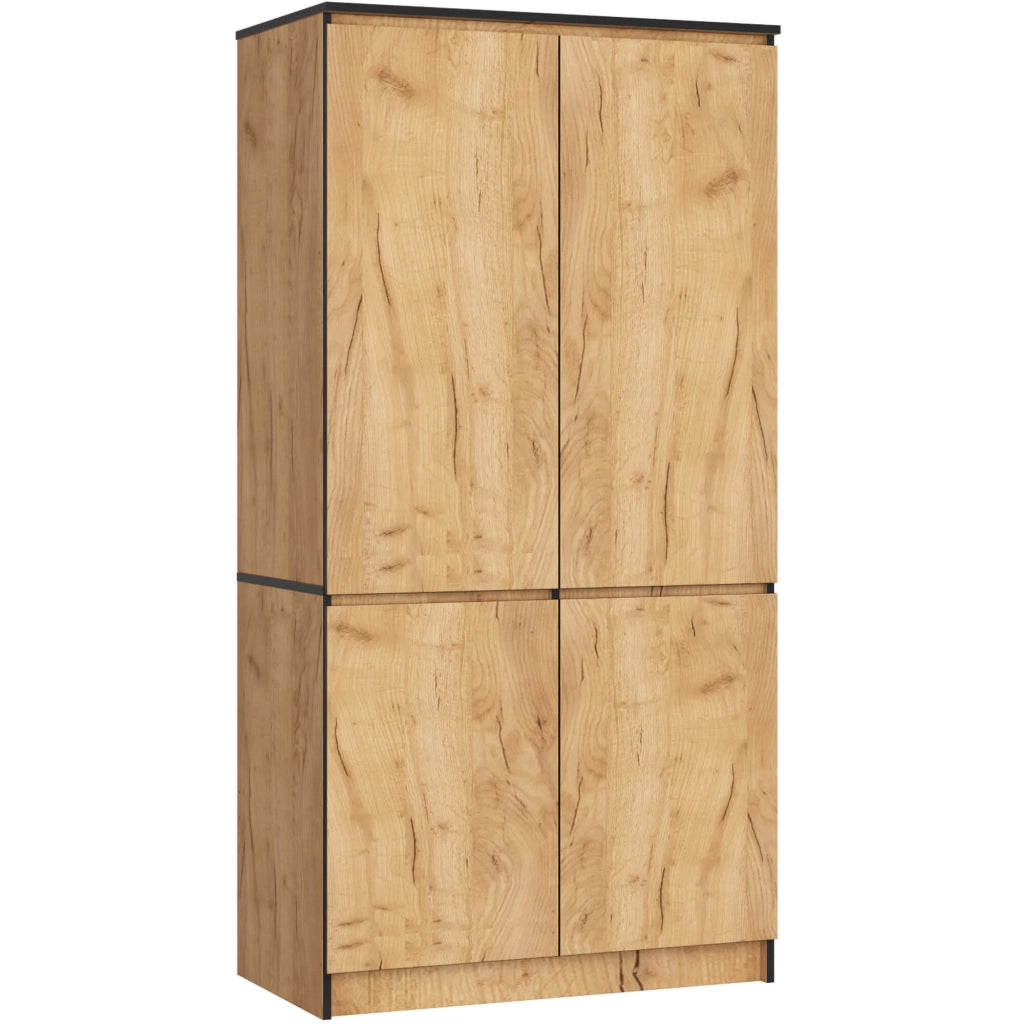 Armadio AKORD S90 4 ante Quercia Craft 90x51x180 cm