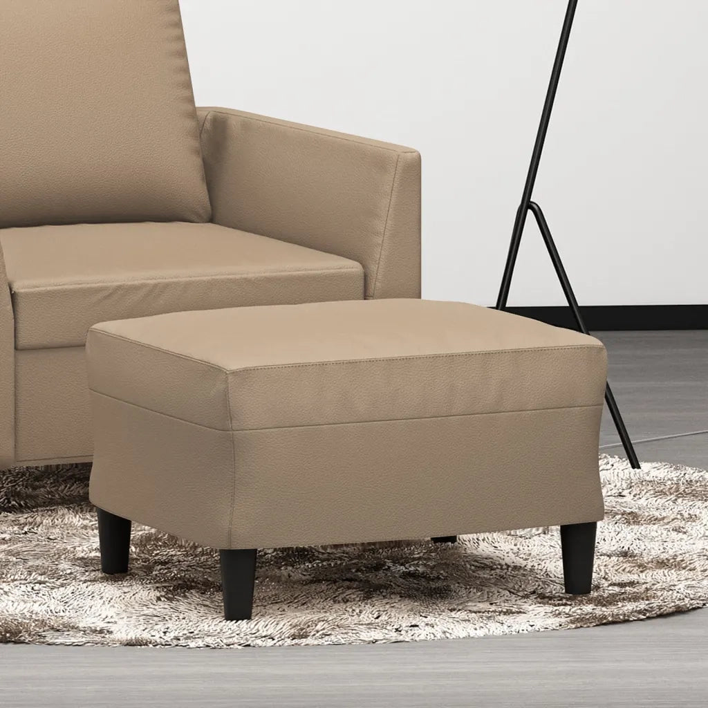 Poggiapiedi Cappuccino 60x50x41 cm in Similpelle 349292