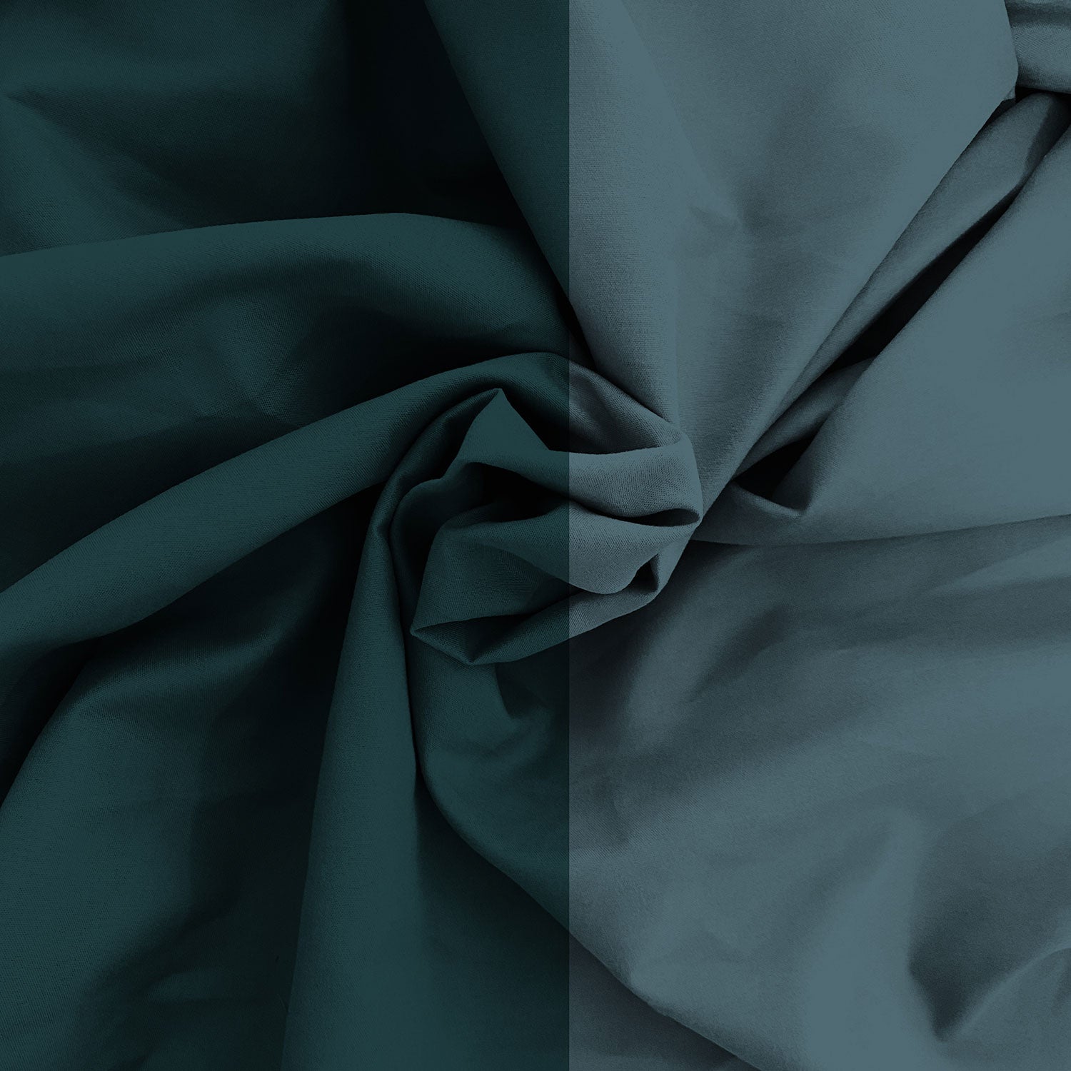 Copripiumino Matrimoniale con Sacco e Federe in Tinta Unita Double Face Linea Zoe Ottanio e Salvia