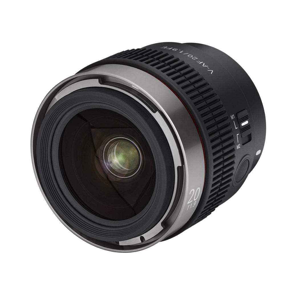 Obiettivo video V-AF 20 mm T1,9 FE compatibile con Sony E, per videocamera, con autofocus risoluzione 8K e lampada Tally, alta intensità luminosa per full-frame e APS-C