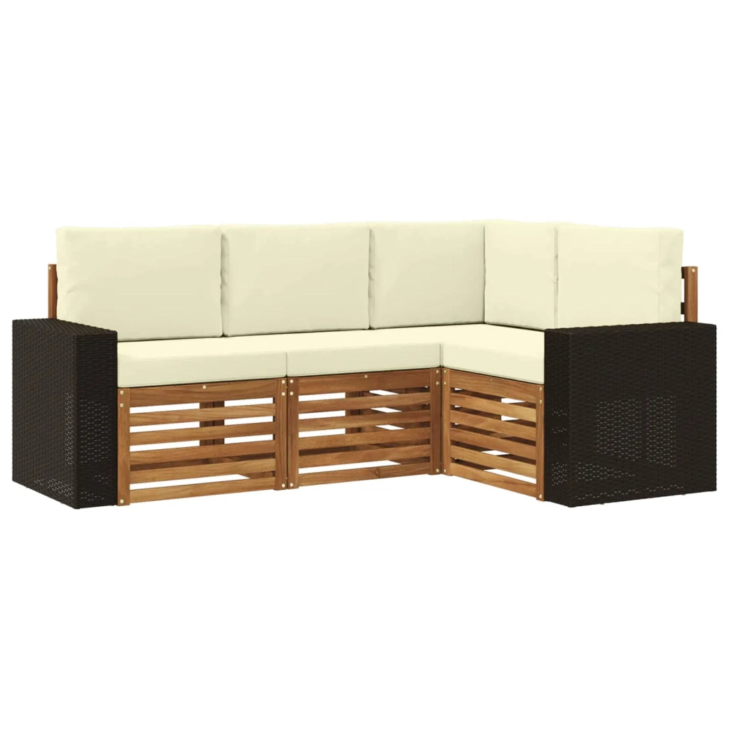 Set di divani da esterno 4 pz Poliestere 3384301