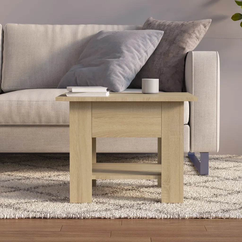 Tavolino da Salotto Rovere Sonoma 55x55x42 cm in Truciolato 810265