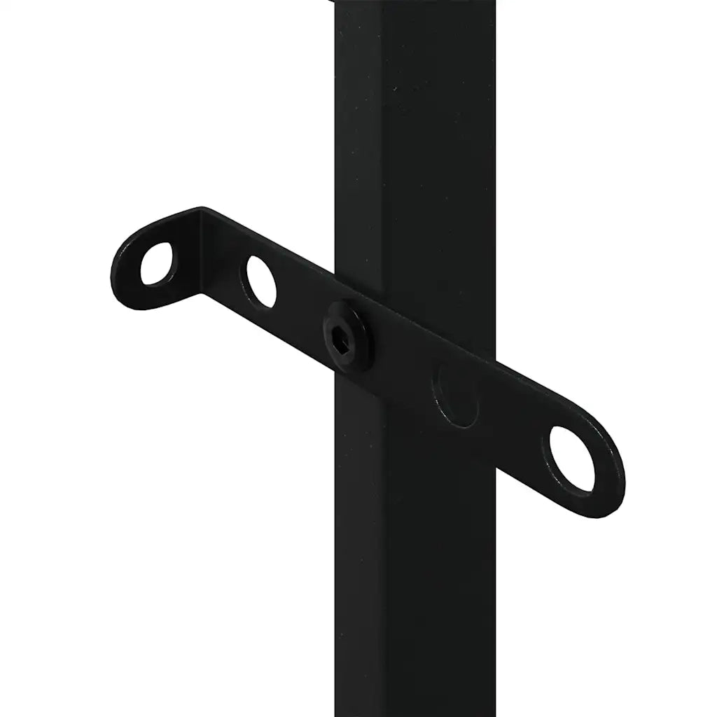 Rastrelliera per Legna da Ardere Nera 100x30x209 cm in Acciaio 4018469