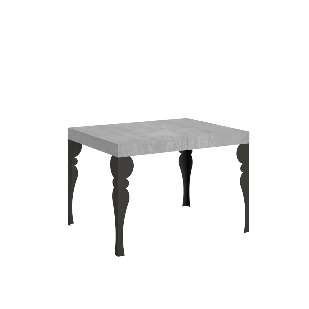 Tavolo allungabile 70x110/194 cm Paxon Cemento telaio Antracite
