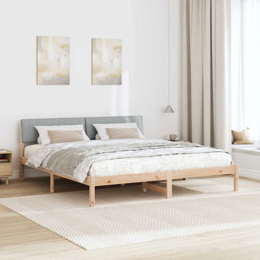 Struttura del Letto Marrone e grigio chiaro 180 x 200 cm 3394353