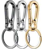 Set di 3 Orecchioni per Chiave - Hanger per Chiavi - Tas da Spalla - Campeggio - Viaggio - Laminazione di Alta Qualità