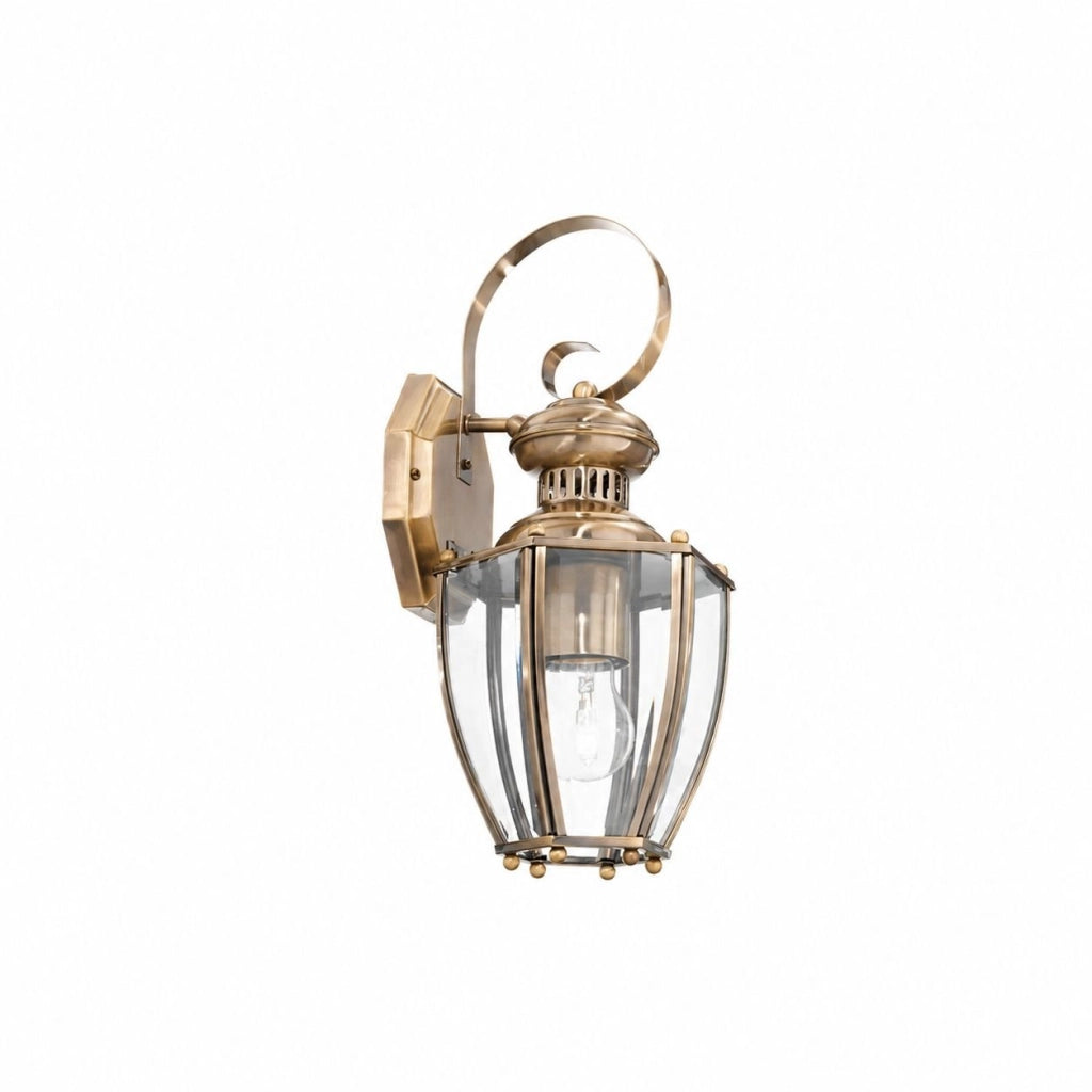 Spriana, Lampada da Parete Materiale Aplique in Metallo, oro