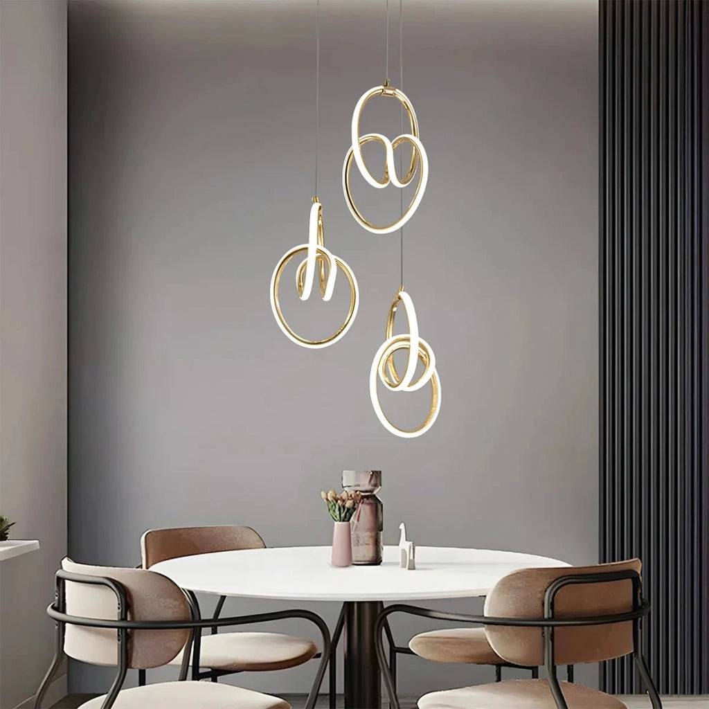 Lampada A Sospensione Led G082-3cpr Gold