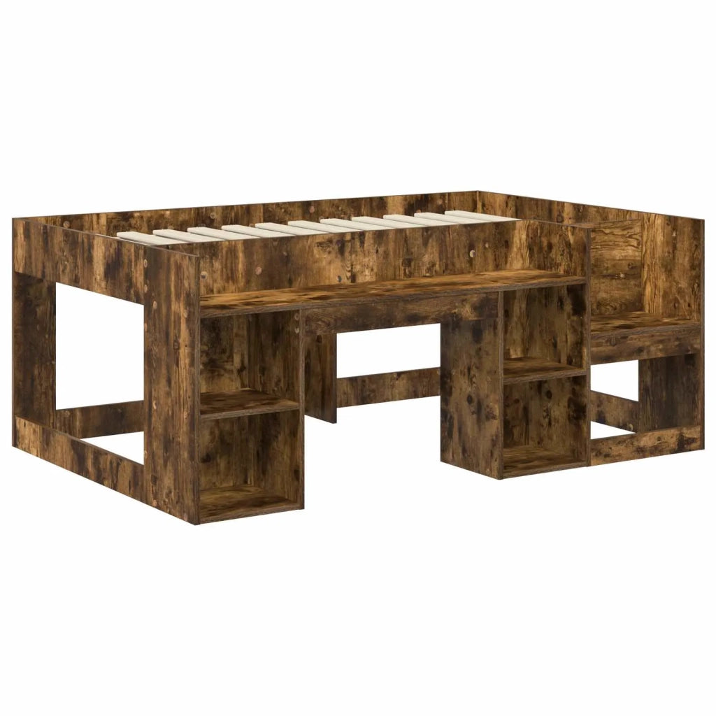 Telaio del letto con storage Rovere Fumo 80 x 160 cm