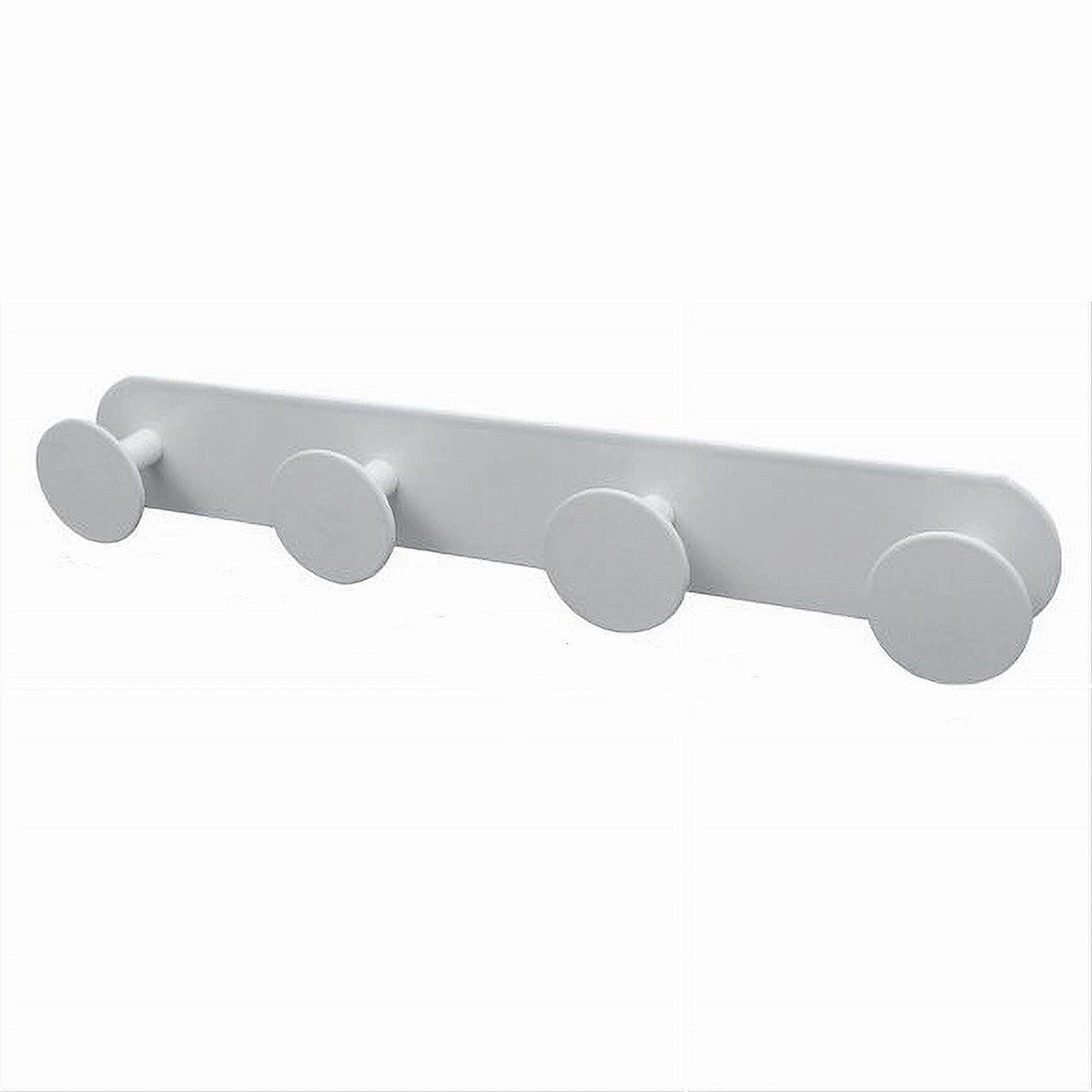 Trade Shop - Appendino Con 4 Ganci Appendi Porta Asciugamano 4 Posti Bagno Casa Bianco 59773 -