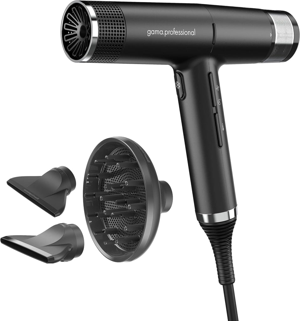 Ga.ma PH6065.BK iQ1 Perfetto Asciugacapelli 1600W Motore Brushless 110000 rpm Oxy-Active 3 velocita' 4 temperature colore Nero