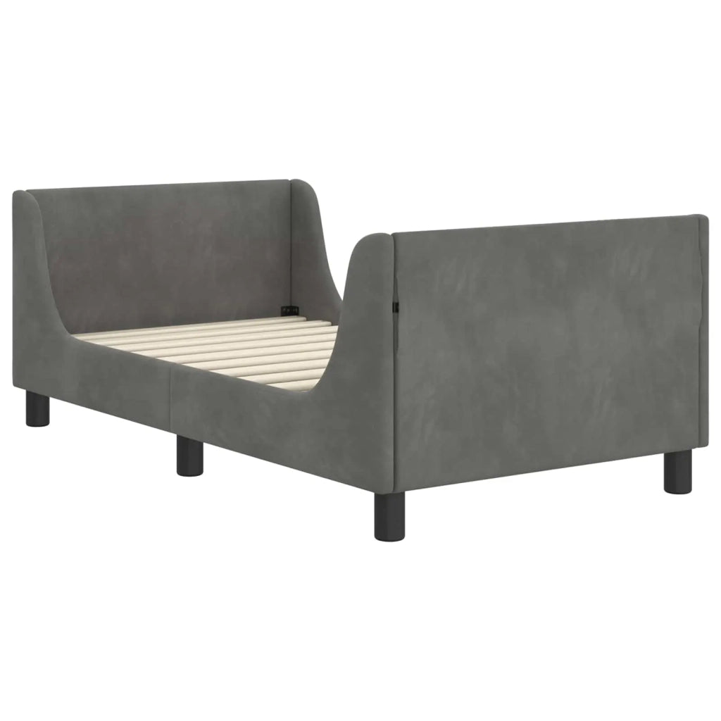 Struttura letto bambini con testata Grigio scuro 80 x 160 cm