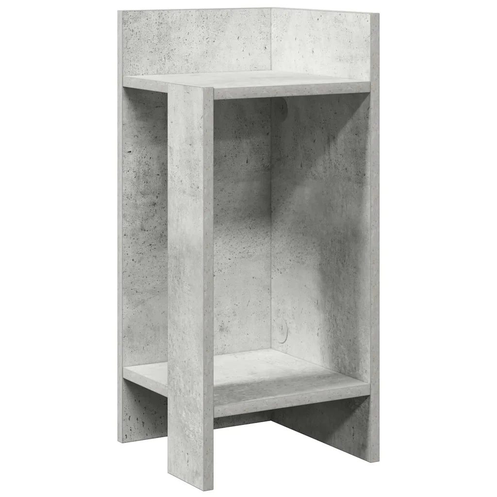 Tavolini Laterali 2 pz con Ripiano Grigio Cemento 25,5x27x60 cm 858549