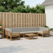 Set di divani da esterno 8 pcs Naturale e Grigio chiaro 3382429