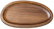 Piatti da servizio in acacia resistenti all'acqua - con superficie antiscivolo - decorativi - bordi arrotondati - resistenti alle abrasioni e ai colpi - piatti da tavola