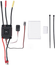 Regolatore di Velocità 45A - Impermeabile - Potenza Regolabile - Motore Senza Pistone - Compatibile con 1/10 Camion/Auto - Protezione Multipla - Regolatore RC
