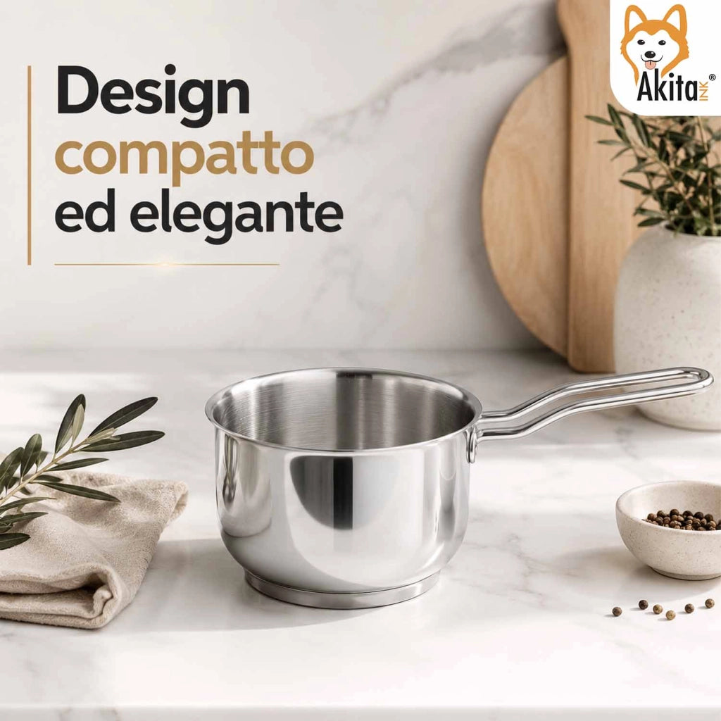 Akitaink Bollilatte Casseruola Conica Inox 12 cm