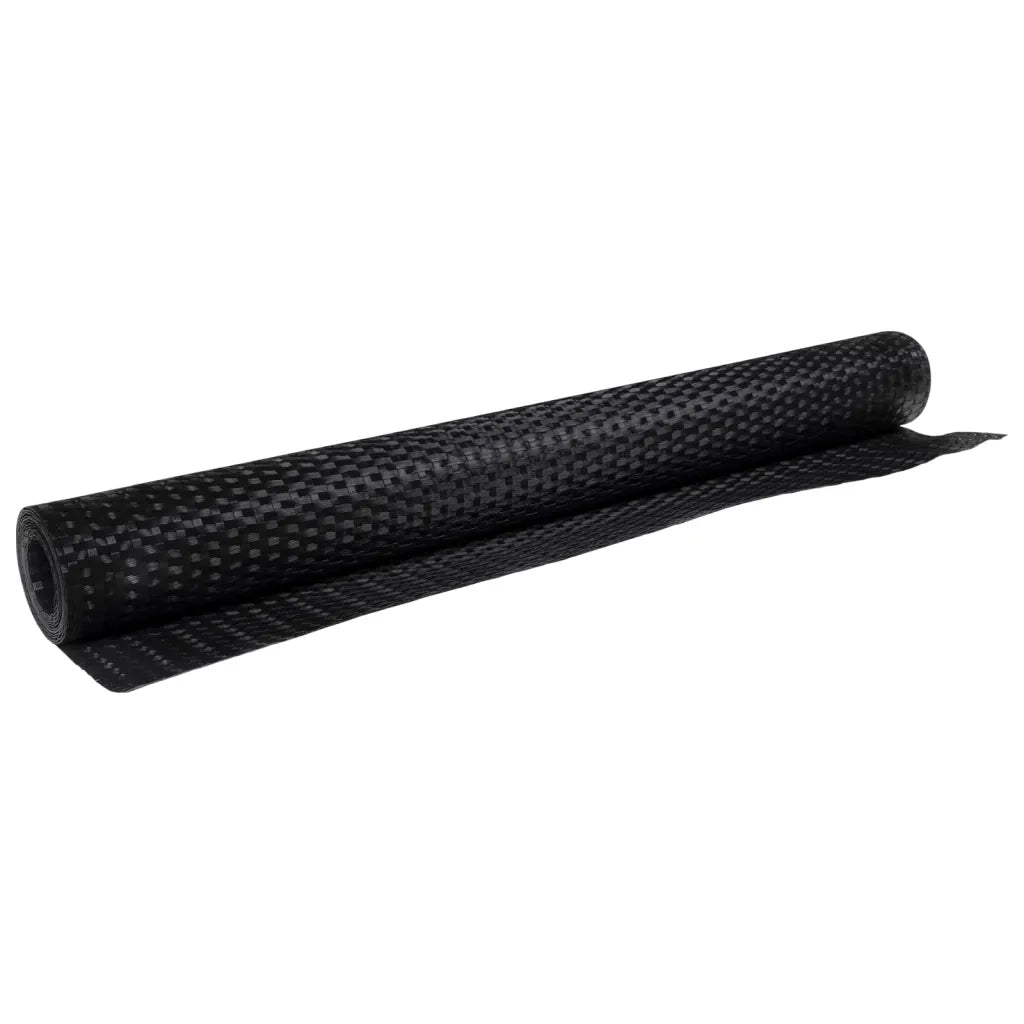 Paravento da Balcone Nero 500x80 cm in Polyrattan