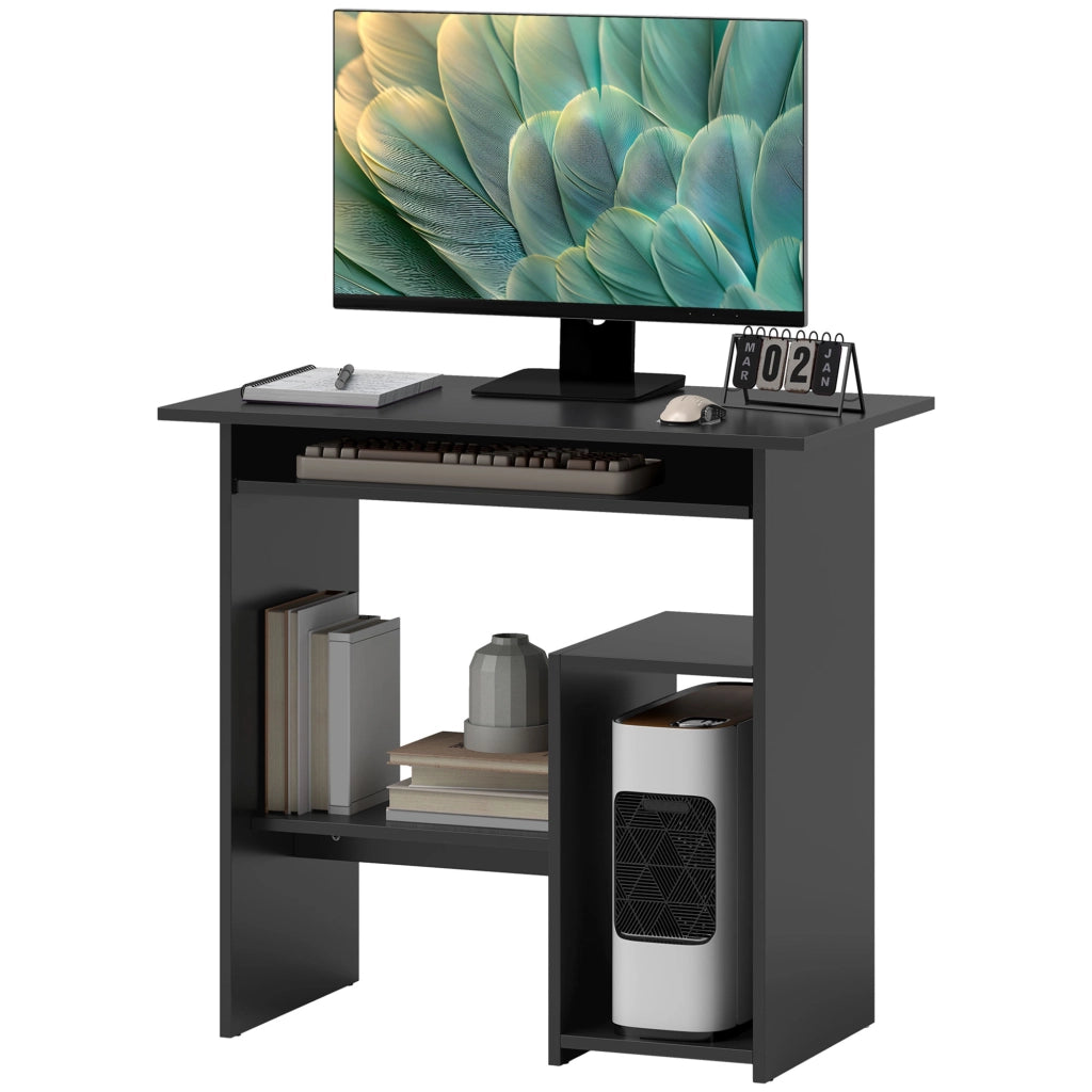 Scrivania Computer in Metallo ¨C Zephmum ¨C Nero 80x45x75 cm