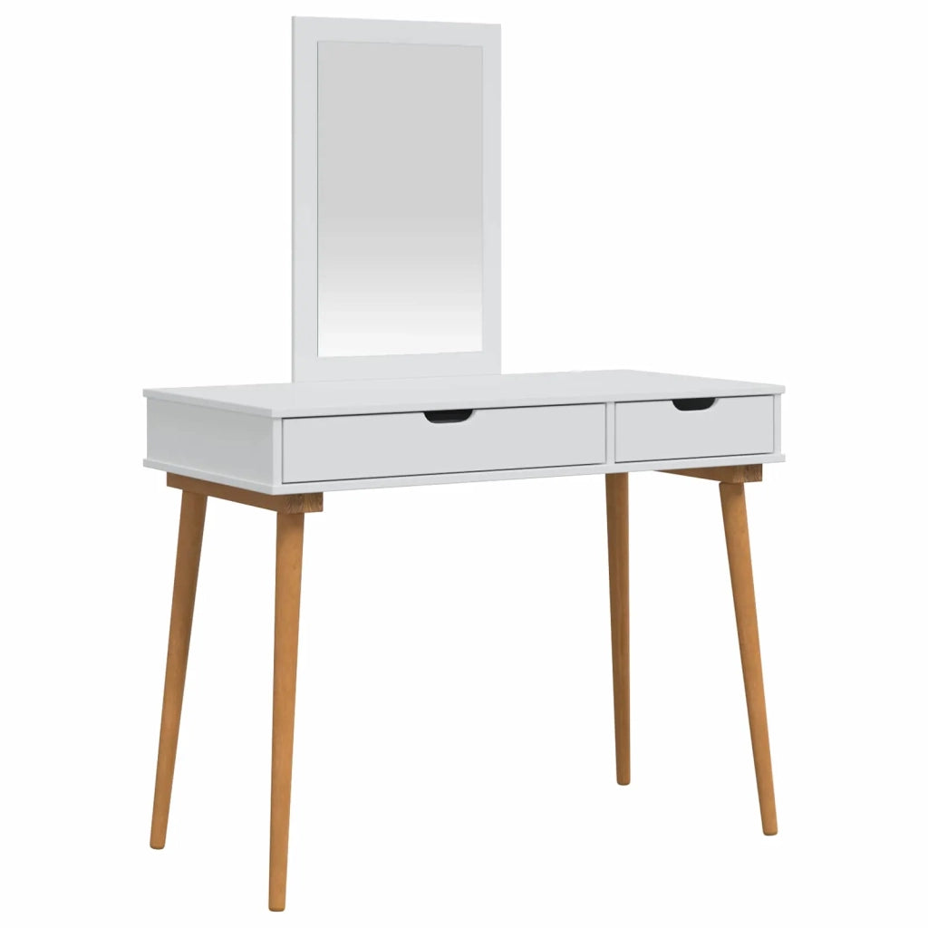 Set Tavolo da Trucco FAUSKE 2 pcs Bianco 100 x 50 x 143 cm 3438575