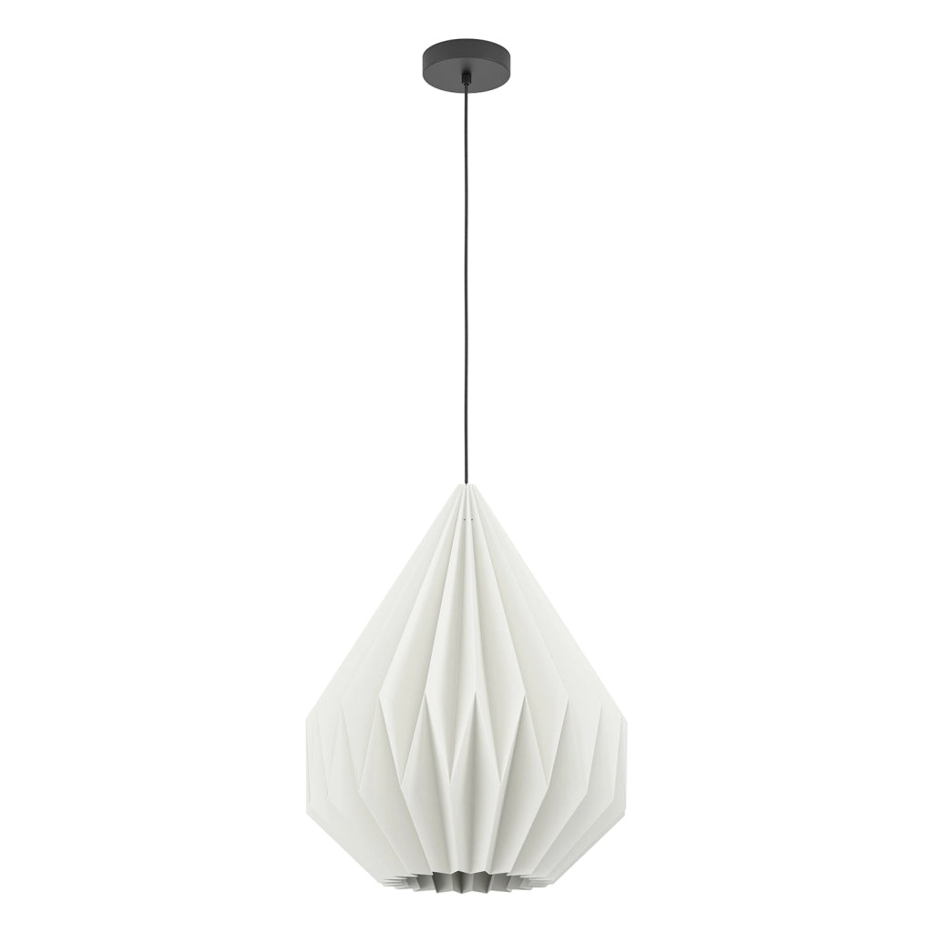 Lampadario A Sospensione Vintage Minting Acciaio Nero Bianco 1 Luce E27