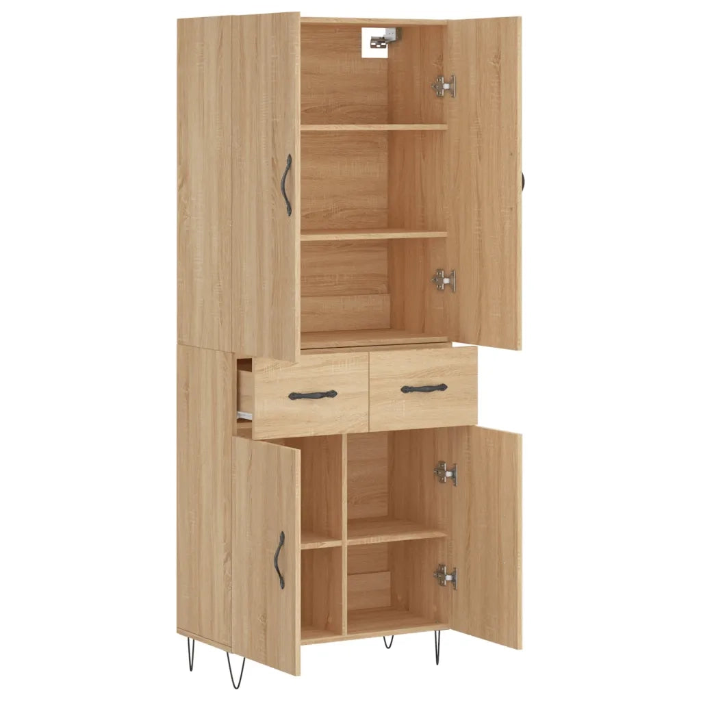 Credenza Rovere Sonoma 69,5x34x180 cm in Legno Multistrato 3198180