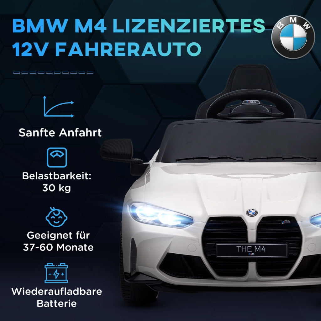 Auto Elettrica per Bambini BMW M4 ¨C Xylo ¨C Bianco con Telecomando e Luci LED 3-5 Anni