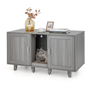 Mobiletto per lettiera per gatti 120 x 52 x 65 cm multifunzionale design moderno MDF grigio 20_0012643