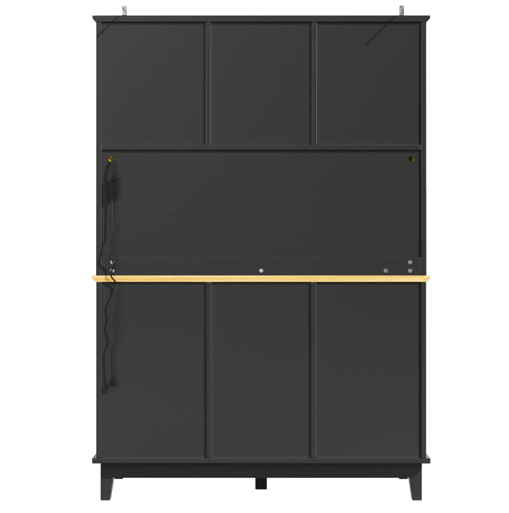 Armadio alto LED con ripiani regolabili e USB 120x40x180 cm