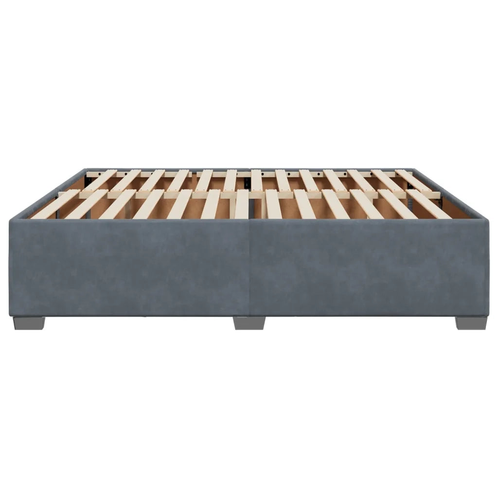 vidaXL Giroletto senza Materasso Grigio Scuro 200x200 cm Velluto