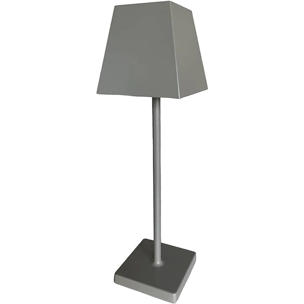 Lampada da tavolo led ricaricabile touch dimmerabile bar ristorante quadra tortora prequ'