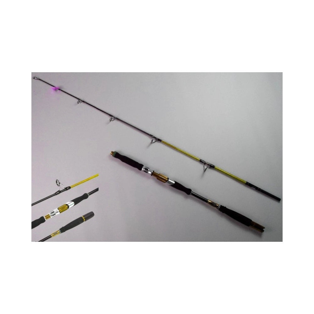 Trade Shop - Canna Da Pesca Mare Barca Lunghezza 2.7m 10/30g Telescopica Portatile Spinning -