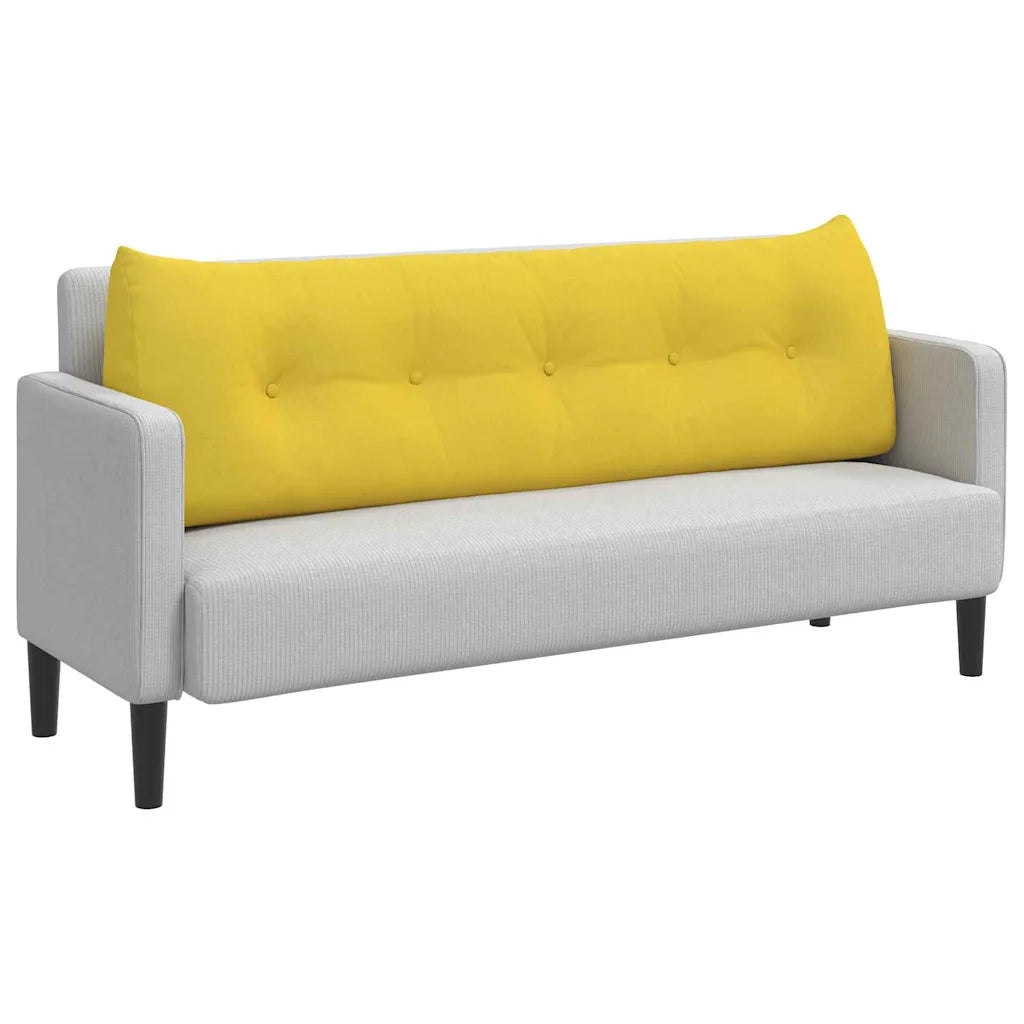 Cuscino per Schiena Giallo Chiaro 160 x 24 x 50 cm Tessuto 42014537