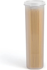 Bacche aereodinamiche di conservazione con coperchio per spaghetti e altri alimenti in plastica BPA-free - Contenitori di conservazione trasparenti di alta qualità - Scatola da snack da portare via