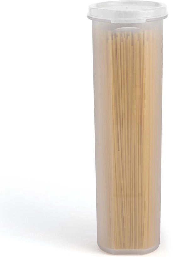Bacche aereodinamiche di conservazione con coperchio per spaghetti e altri alimenti in plastica BPA-free - Contenitori di conservazione trasparenti di alta qualità - Scatola da snack da portare via