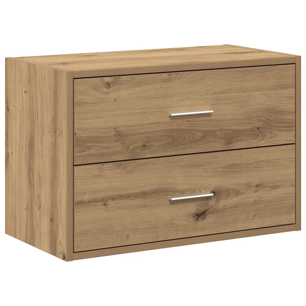 Armadio con 2 Cassetti Rovere Artigianale 60x31x40cm Truciolato 858837
