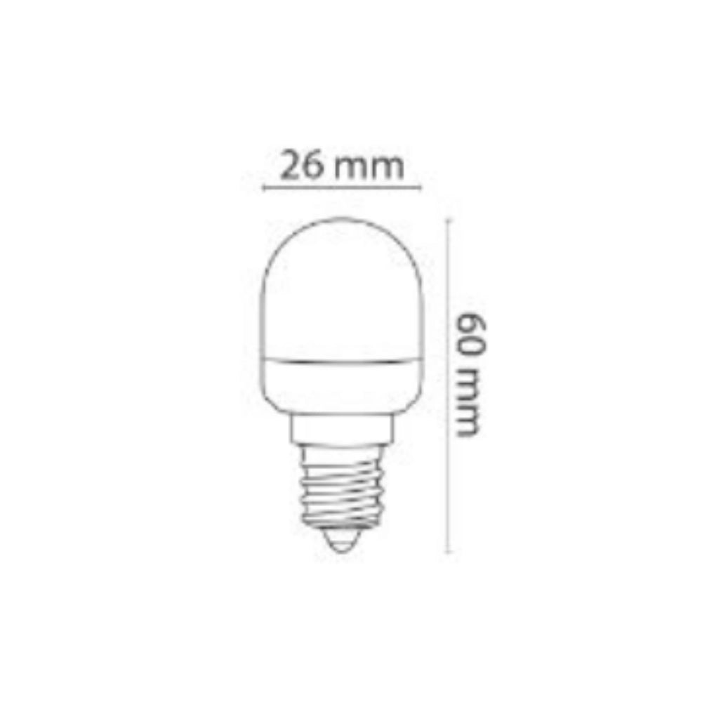 Lampadina led frigorifero e14 2 watt luce naturale 4000k