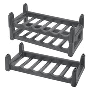 Cantinetta Portabottiglie in Plastica Antracite Sovrapponibile 6 Posti 58 x 28 x 14 cm