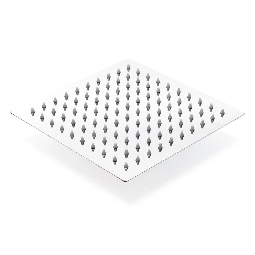 Soffione doccia quadrato 40x40cm effetto pioggia in acciaio inossidabile