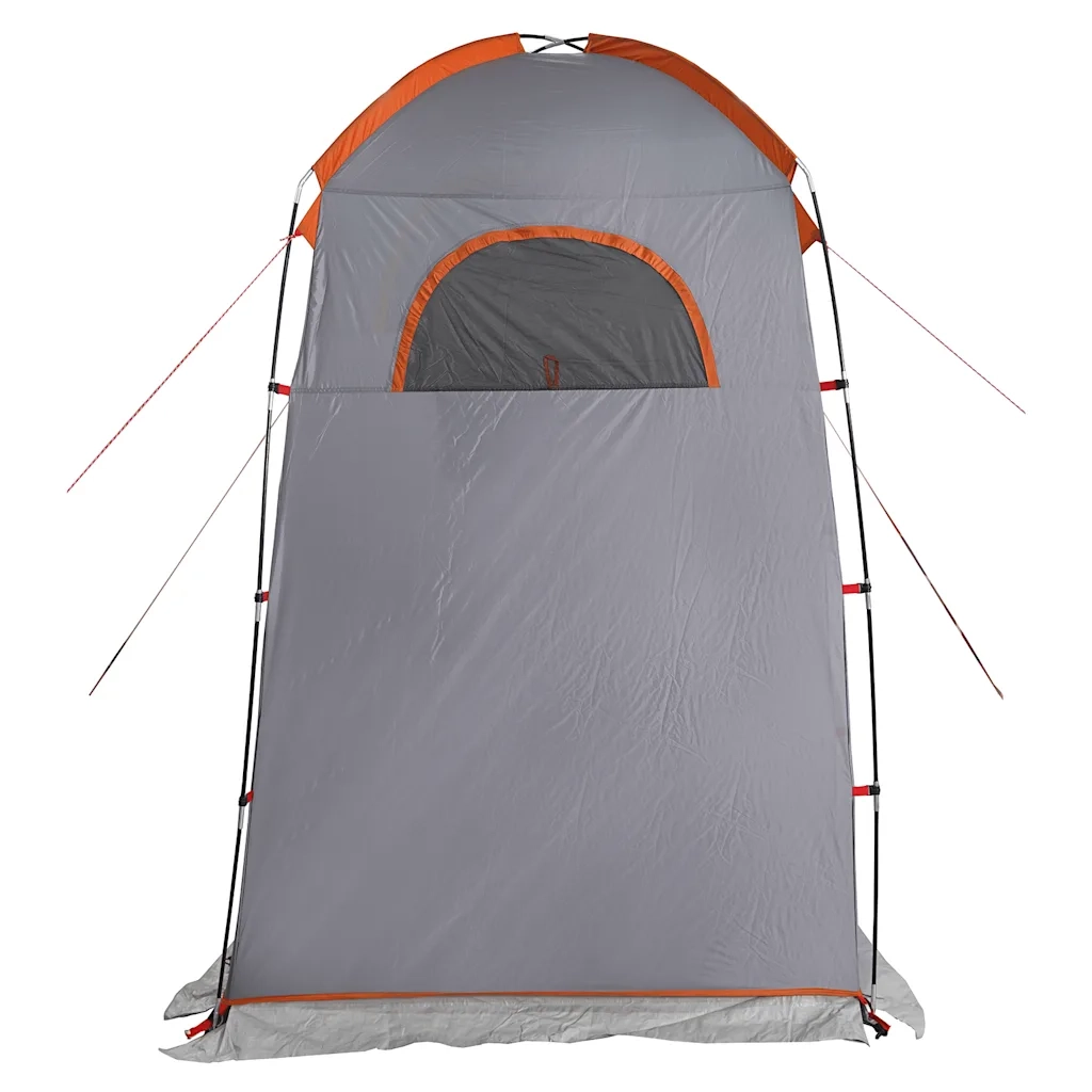 vidaXL Tenda per Toilette Grigio e Arancione Impermeabile