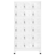 Armadietto a Chiave a 18 Scomparti in Metallo 90x40x180 cm 245966
