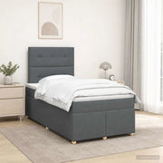 Letto box spring con materasso Grigio Scuro 120 x 200 cm 3453859