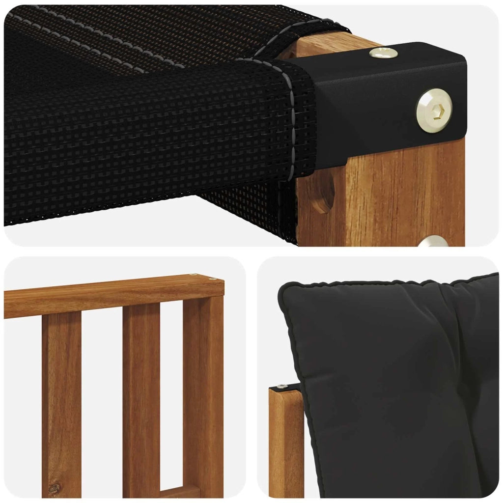 Set di divani da esterno-Sofa da giardino Legno di Acacia Massello e Textilene 351777