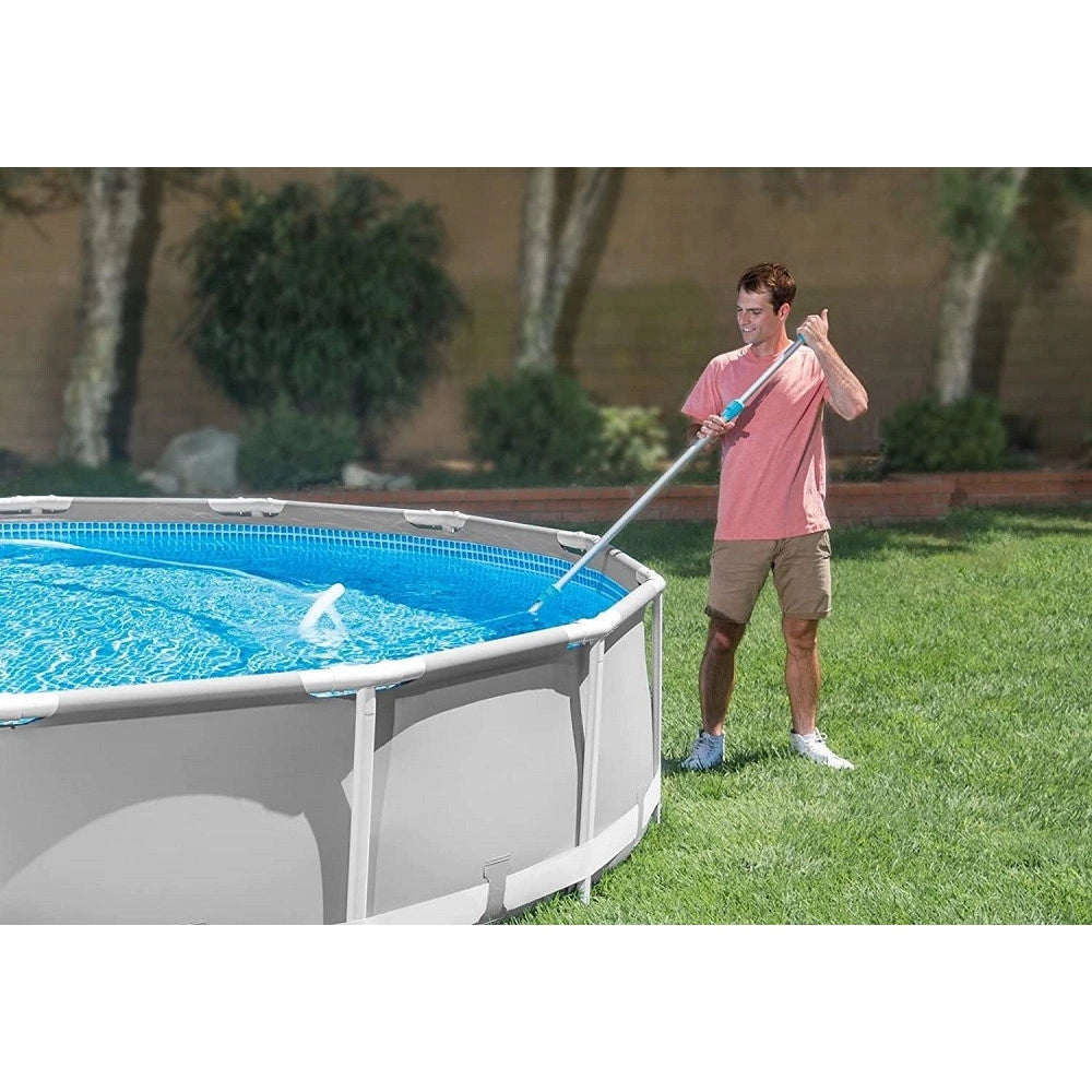 Trade Shop - Set Di Pulizia Deluxe Per Piscina Retina A Sacco Spazzola Angolare Vacuum 29057 -