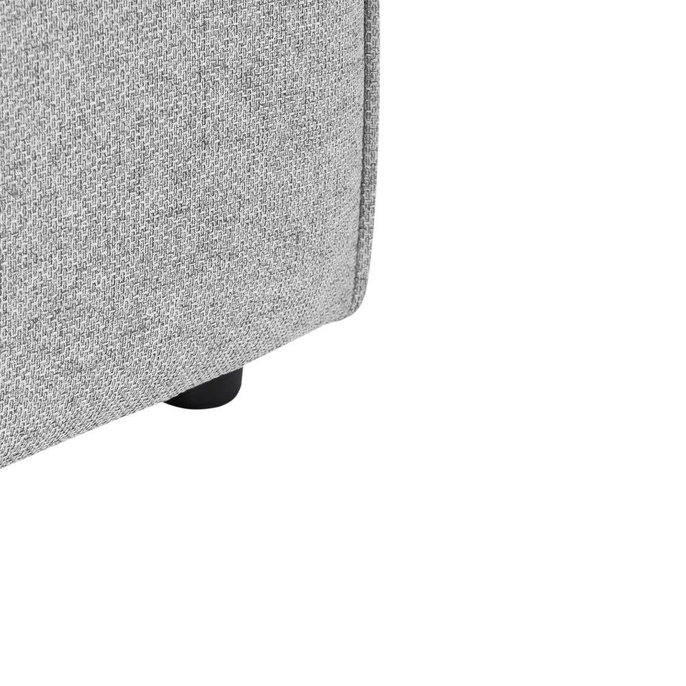 Chaise Lounge a sinistra Rivestimento in tessuto grigio stile moderno